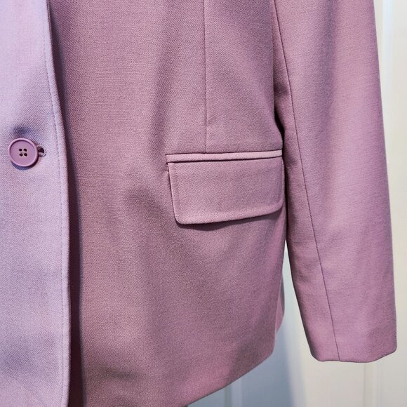 Women's Chadwick's Lavenderish Lined Wool Blazer Size 14 Vintage - Picture 5 of 11